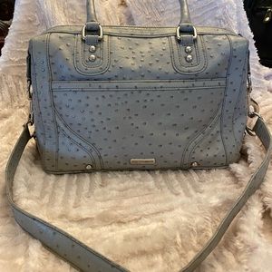 Rebecca Minkoff Morning After Gray Ostrich handbag.